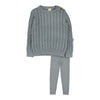 Cable Knit Set - DUSTY BLUE